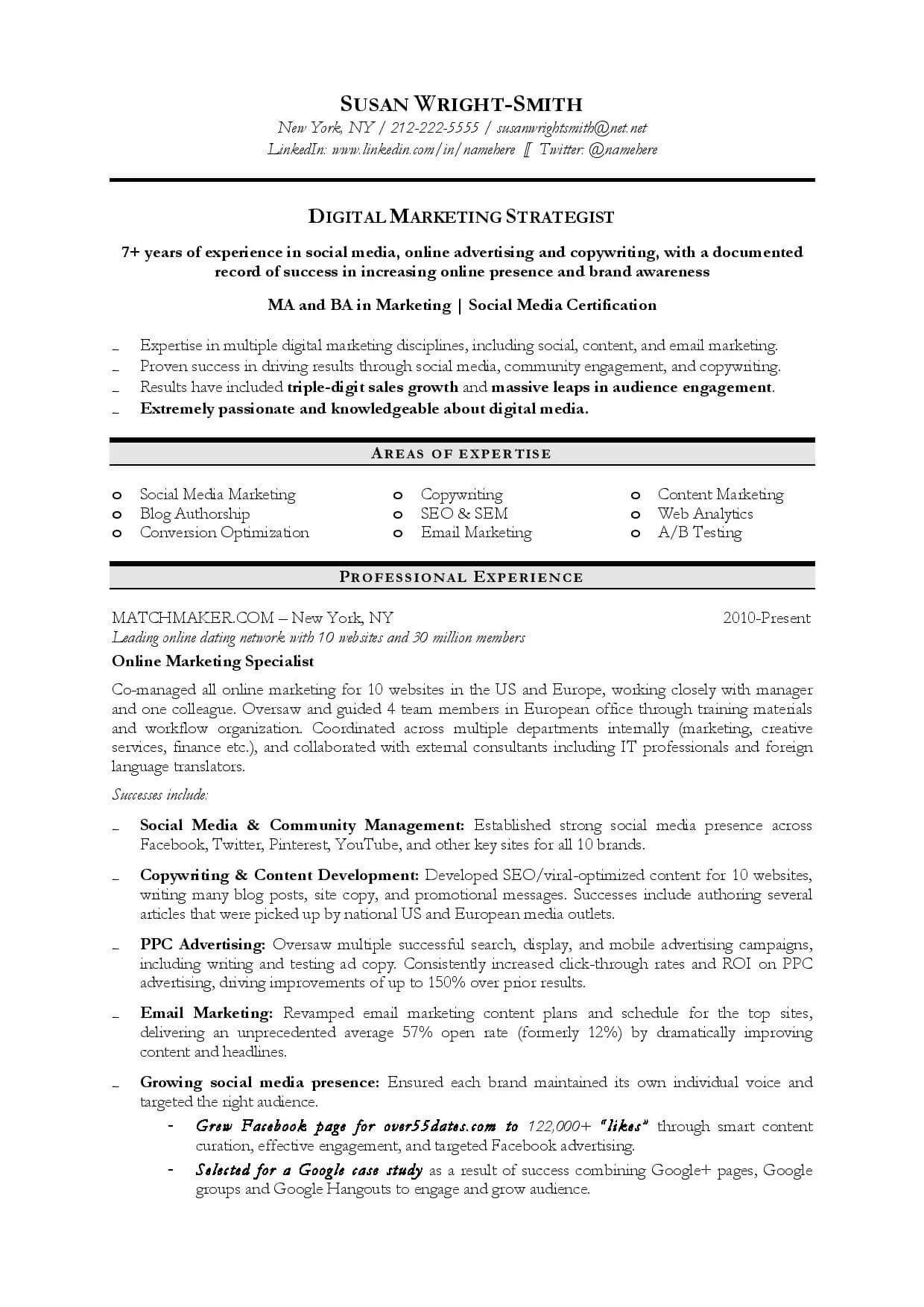 Organizational development specialist resume sample