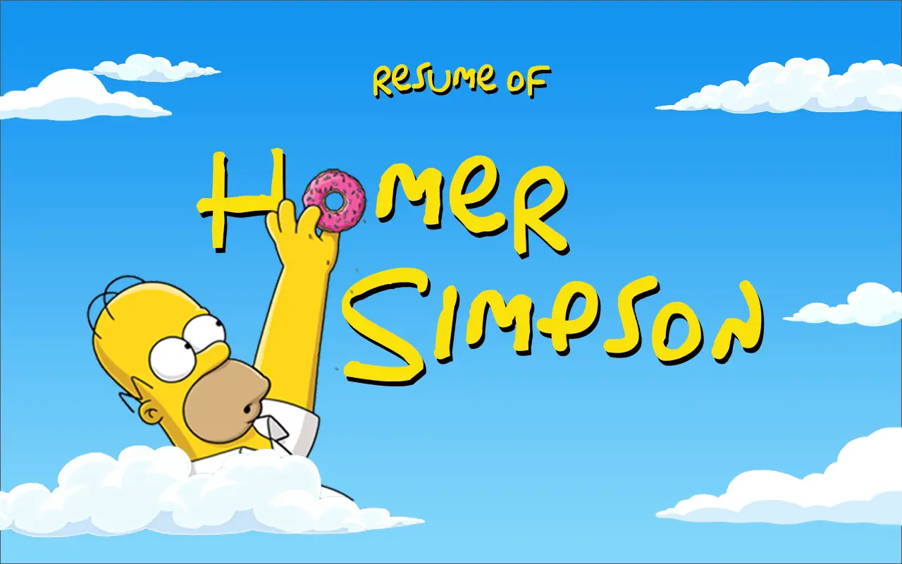 Resume Of Homer Simpson Infographic Kickresume Resume Of Homer Simpson Infographic Kickresume