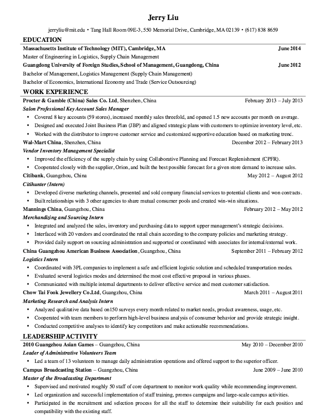 Logistics sample cover letter