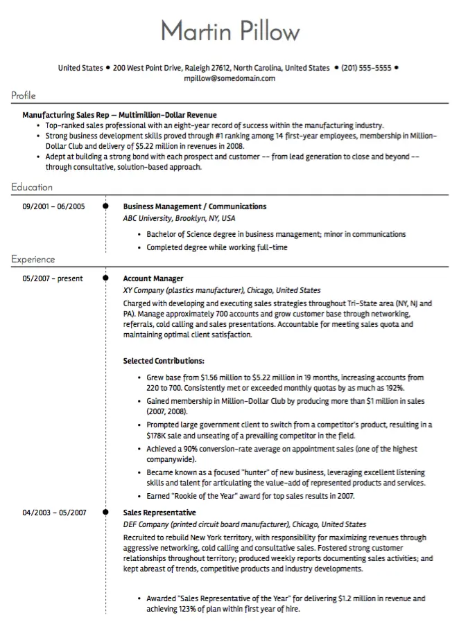 10 Sales Resume Samples Hiring Managers Will Notice