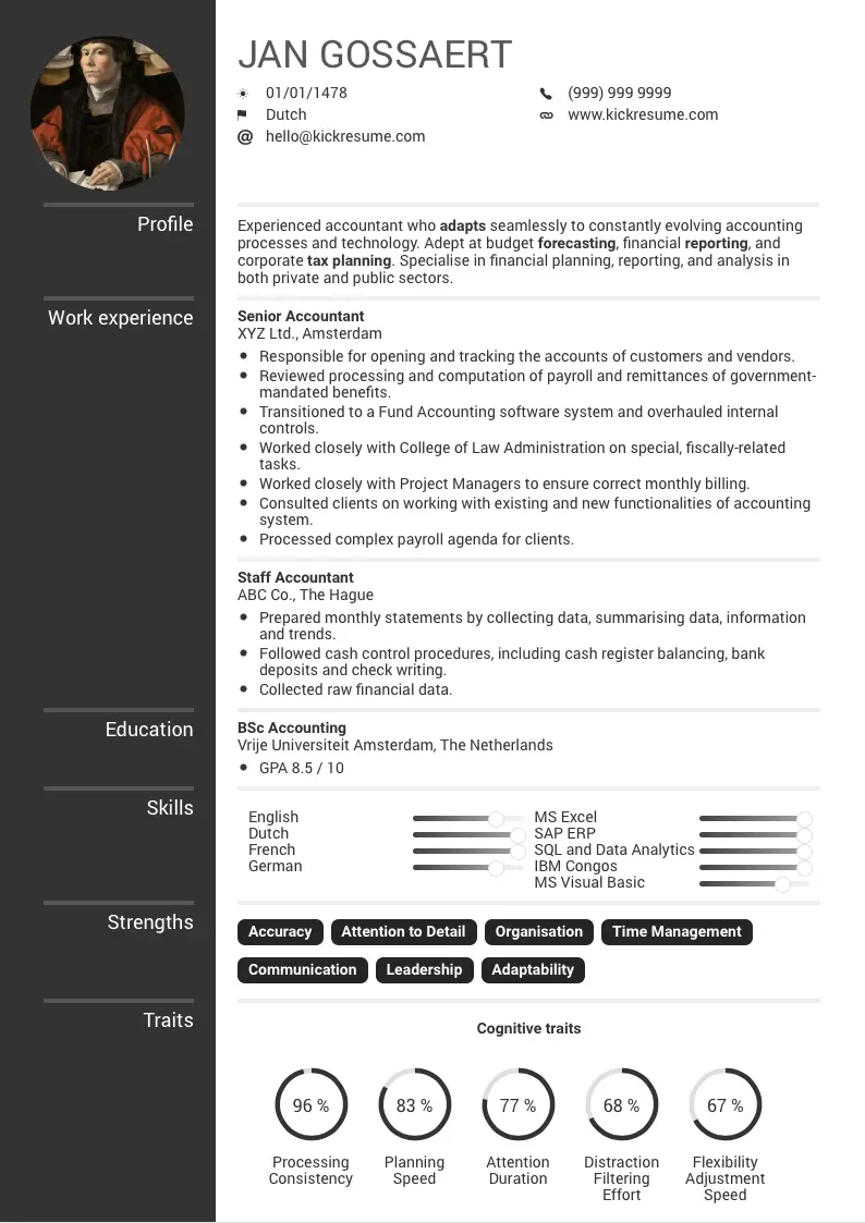 10 accountant resume samples that u0026 39 ll make your application count