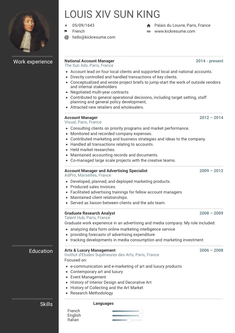 Customer Account Manager Skills Resume / Global Account Manager Resume Sample Mintresume / Both of these positions correlate directly to the skills needed for an account manager position, which may include resourcefulness, client interaction, and organization.