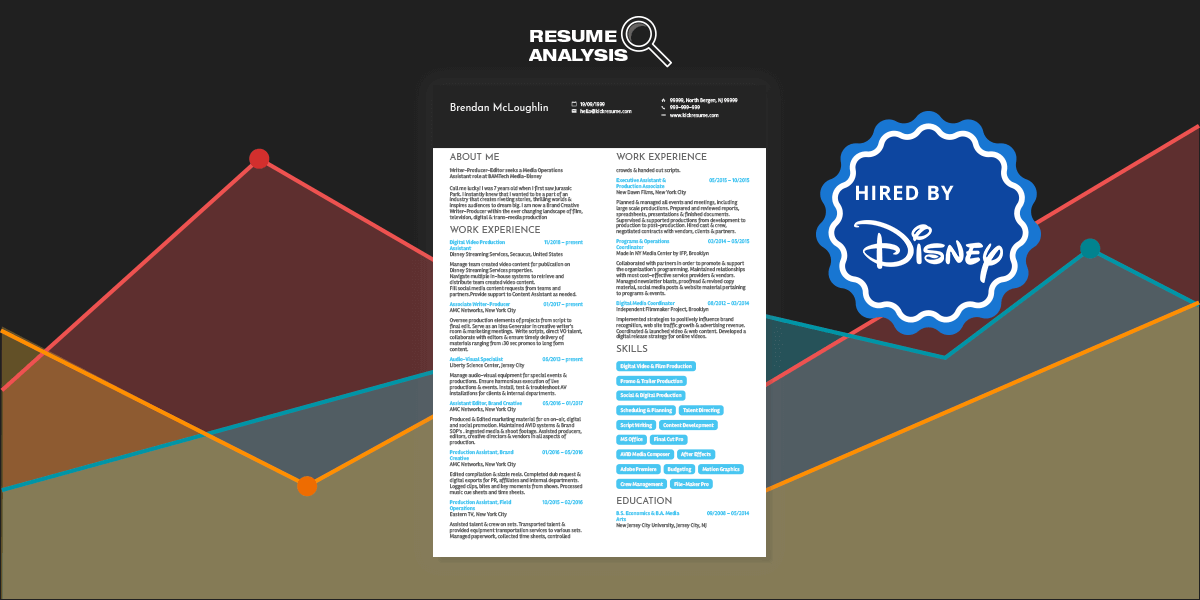He Scored A Job At Disney We Analyzed His Resume To See How