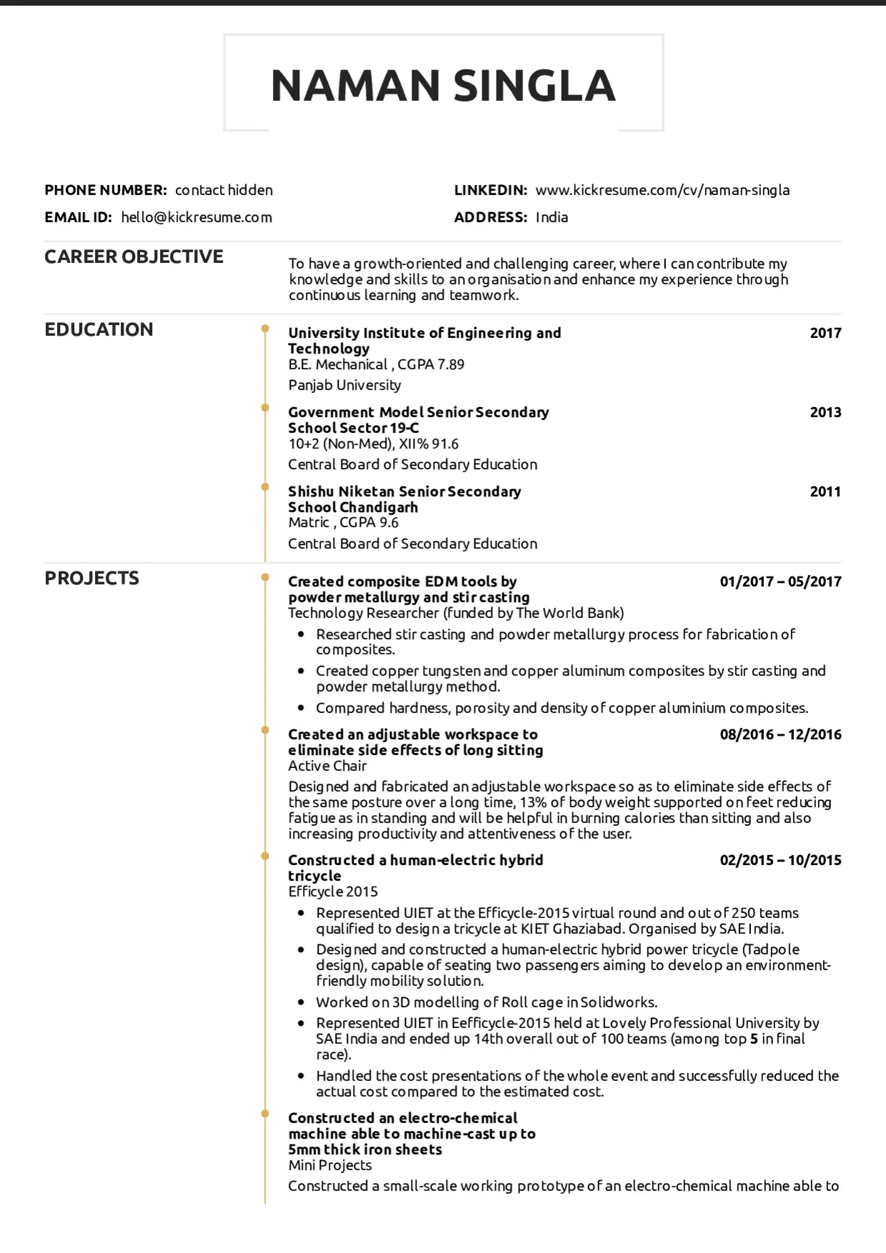 sample resume for bank job fresher
