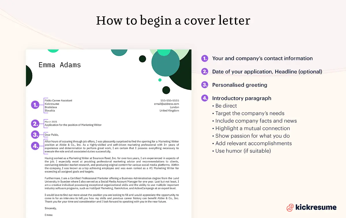 How To Start A Cover Letter Job Application Perfect Concept Excellent