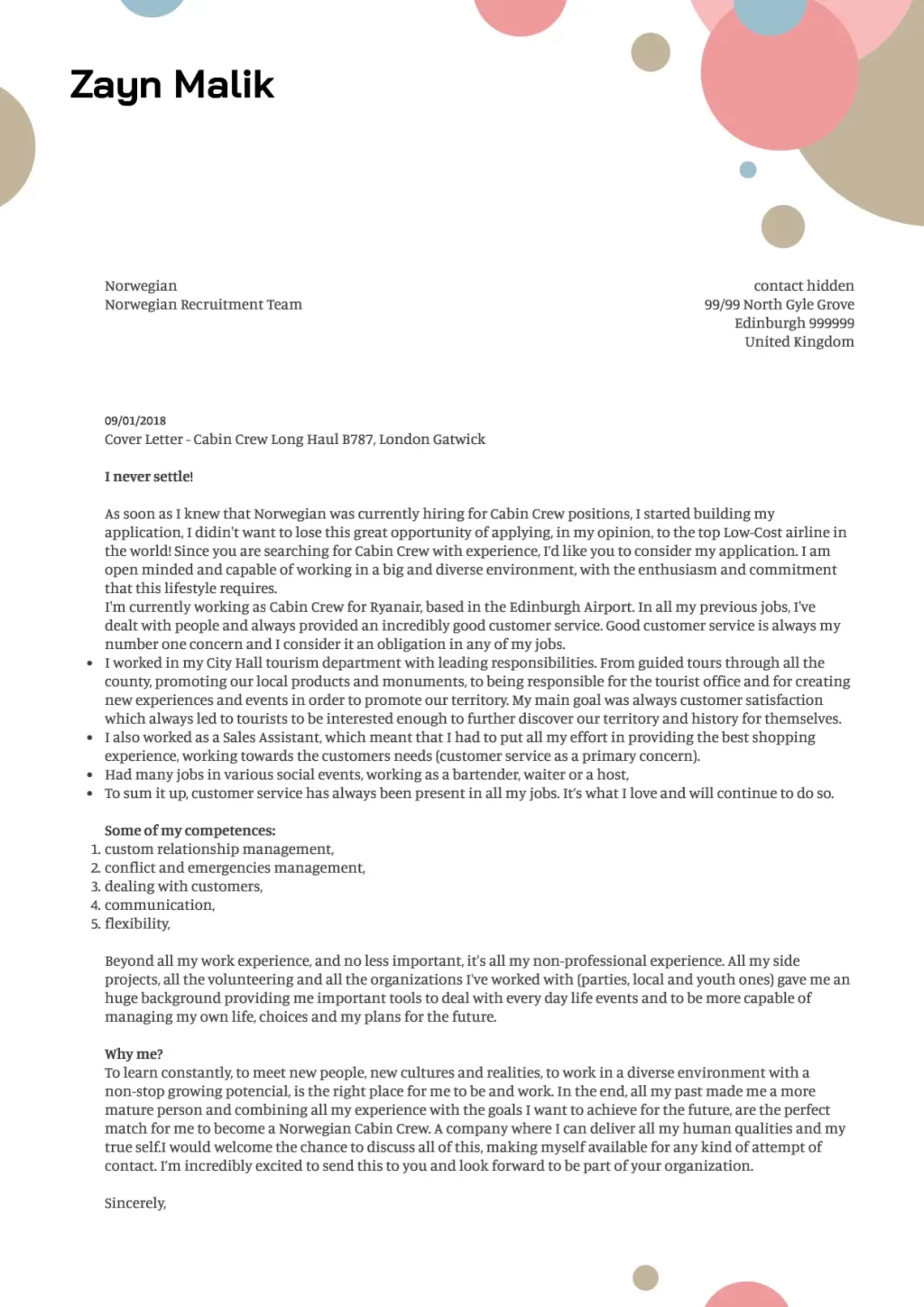 cover letter for cabin crew etihad