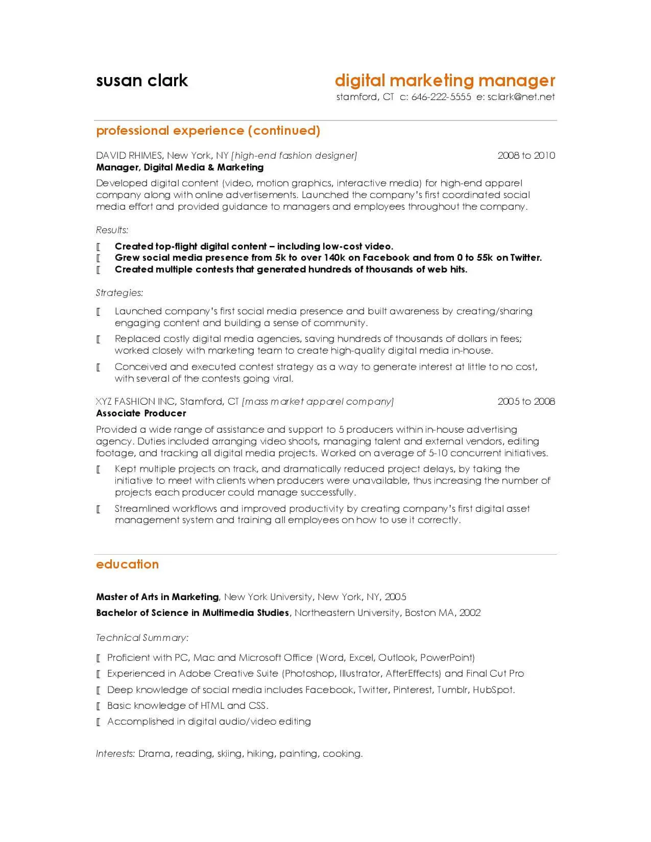 Digital Marketing Manager-resume-template