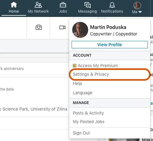 how to find resume in linkedin app