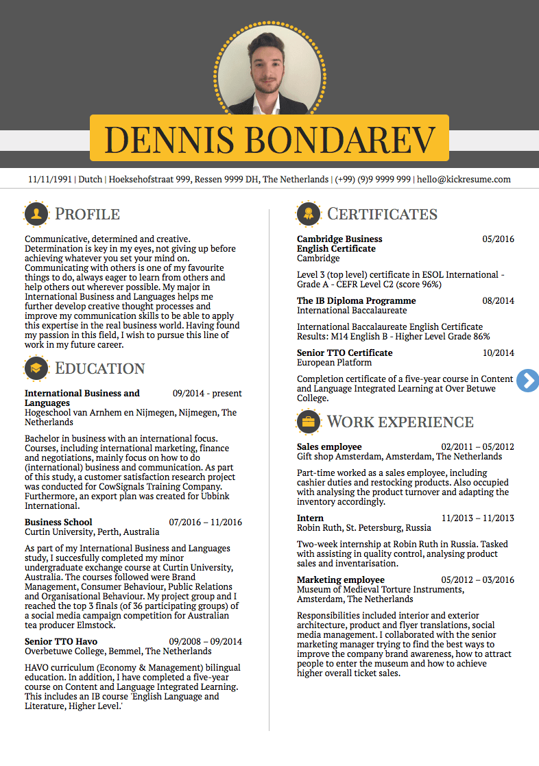 real marketing resume examples