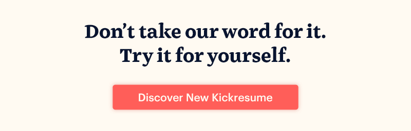 Try Kickresume Banner