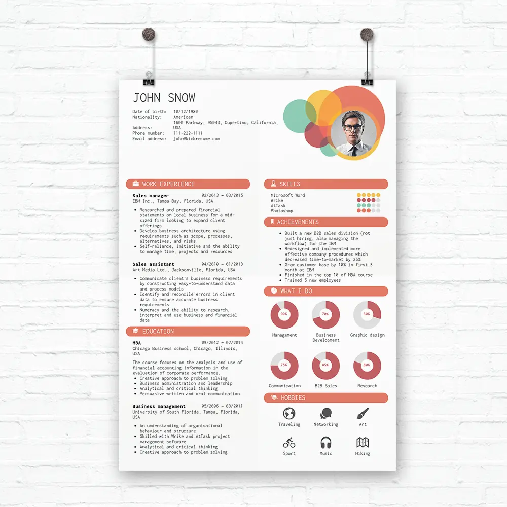 kickresume creative resume template