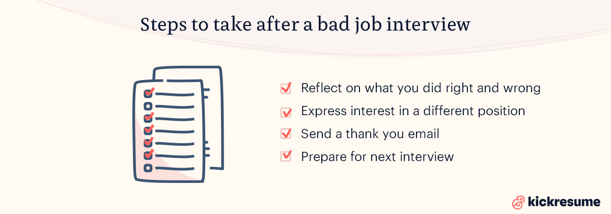 steps to take after a bad job interview