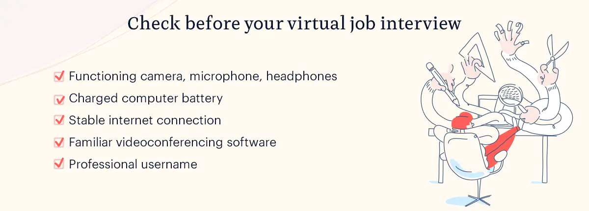 virtual job interview checklist