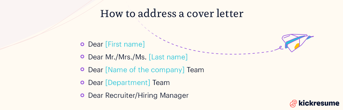 how to address cover letter
