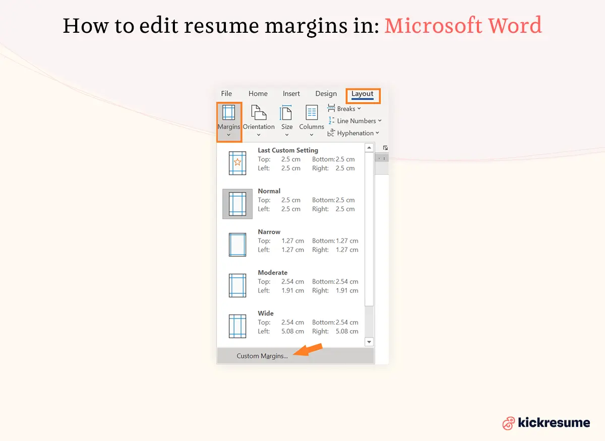 how to edit resume margins in microsoft word