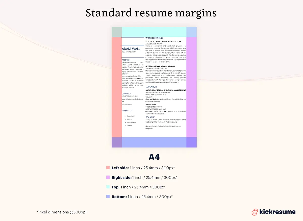 Standard Resume Margins (Size + Formatting) - Zippia