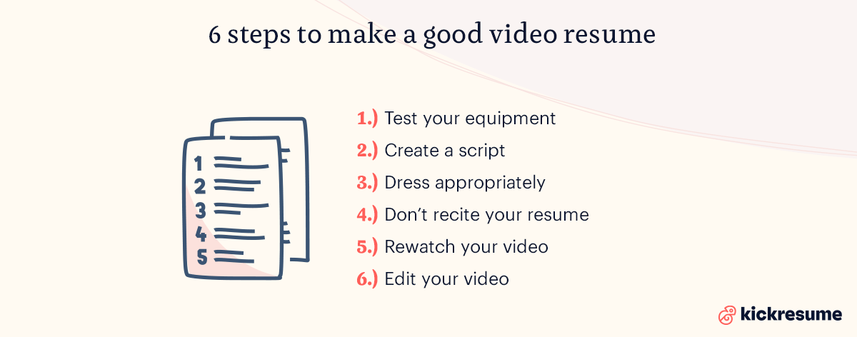 6 steps to make a good video resume 