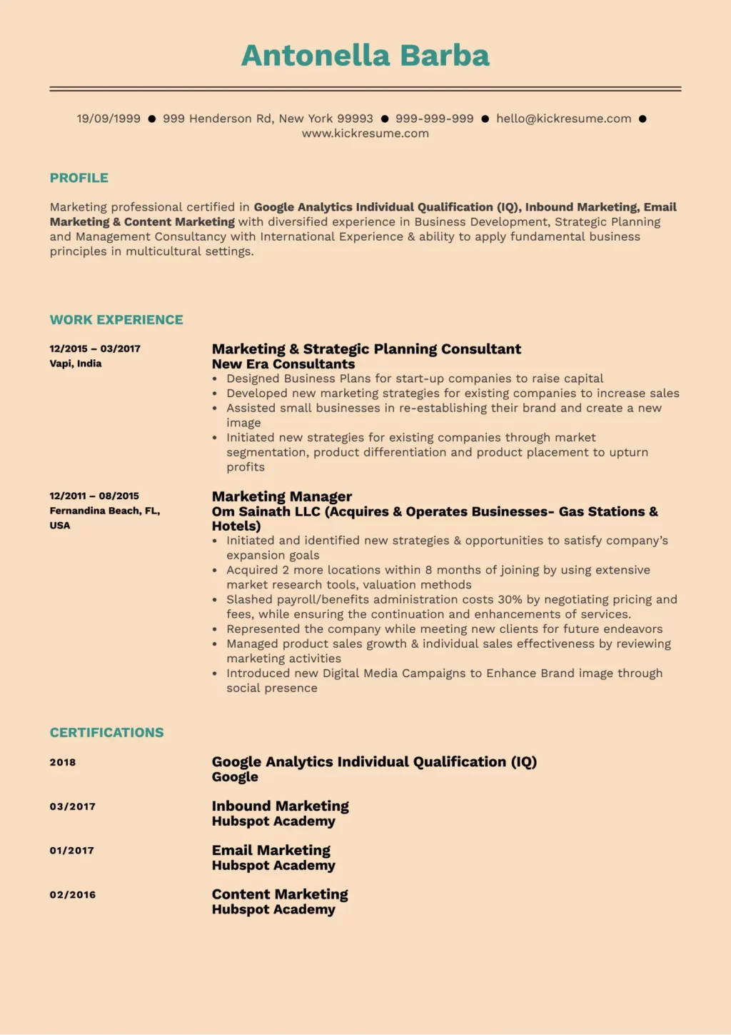 20 Real Marketing Resume Examples That Won at Nike or Google