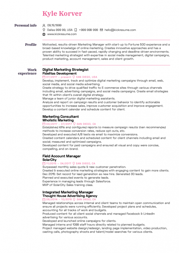 20 Real Marketing Resume Examples That Won at Nike or Google