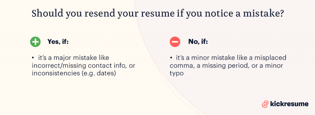 Writing a mistake on your resume
