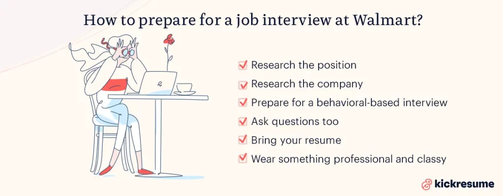 how to prepare for a job interview at walmart