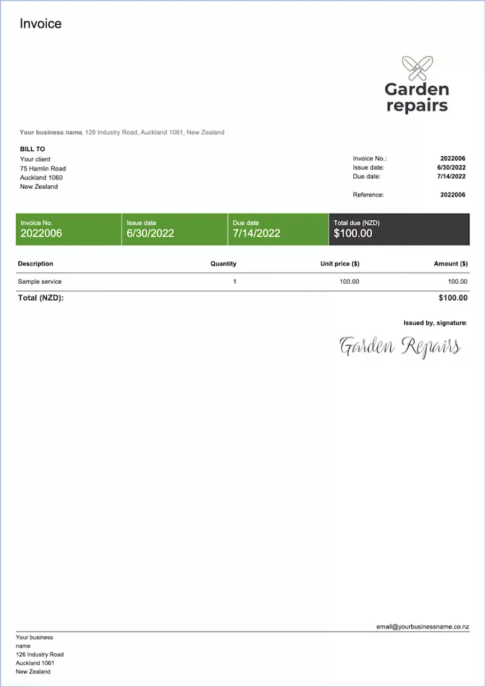 invoice for freelancers