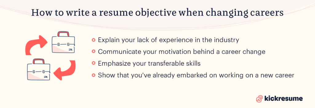 resume objective changing careers resume