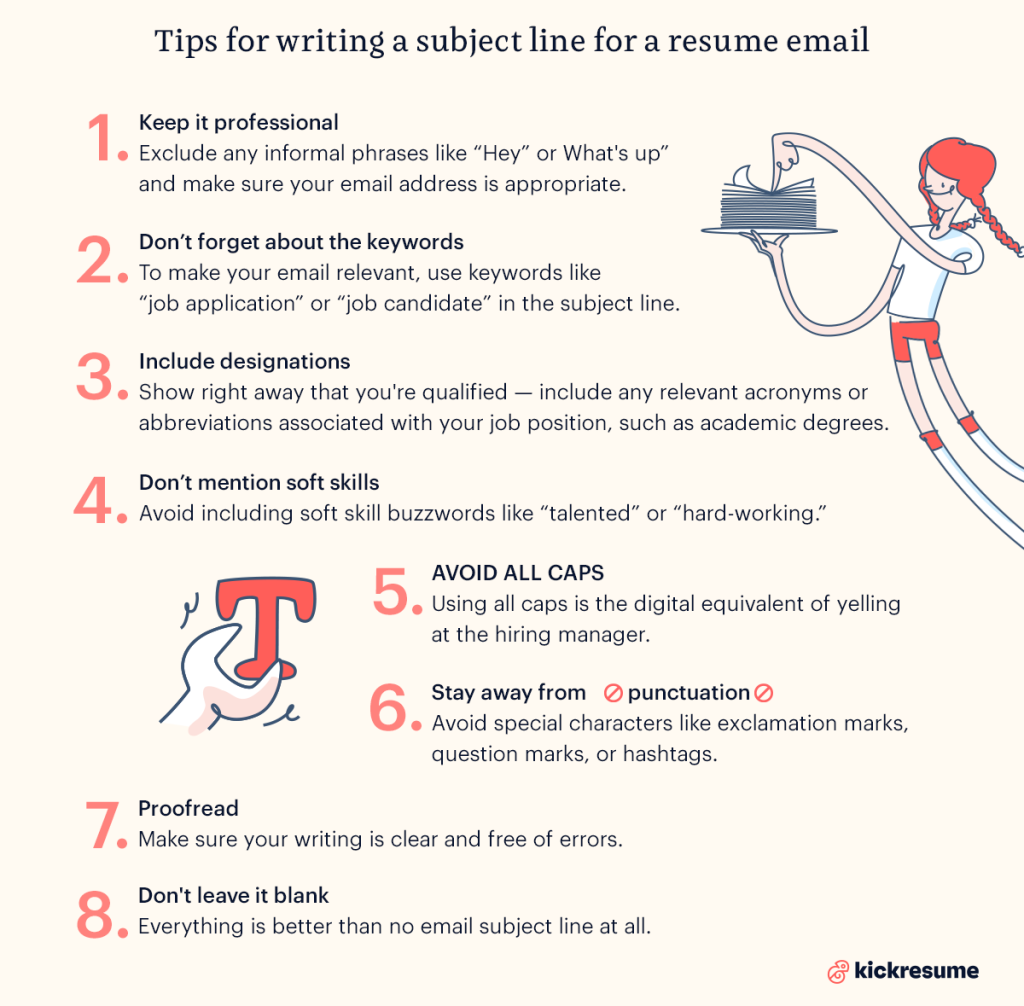 what to write in a subject line in emailing resume