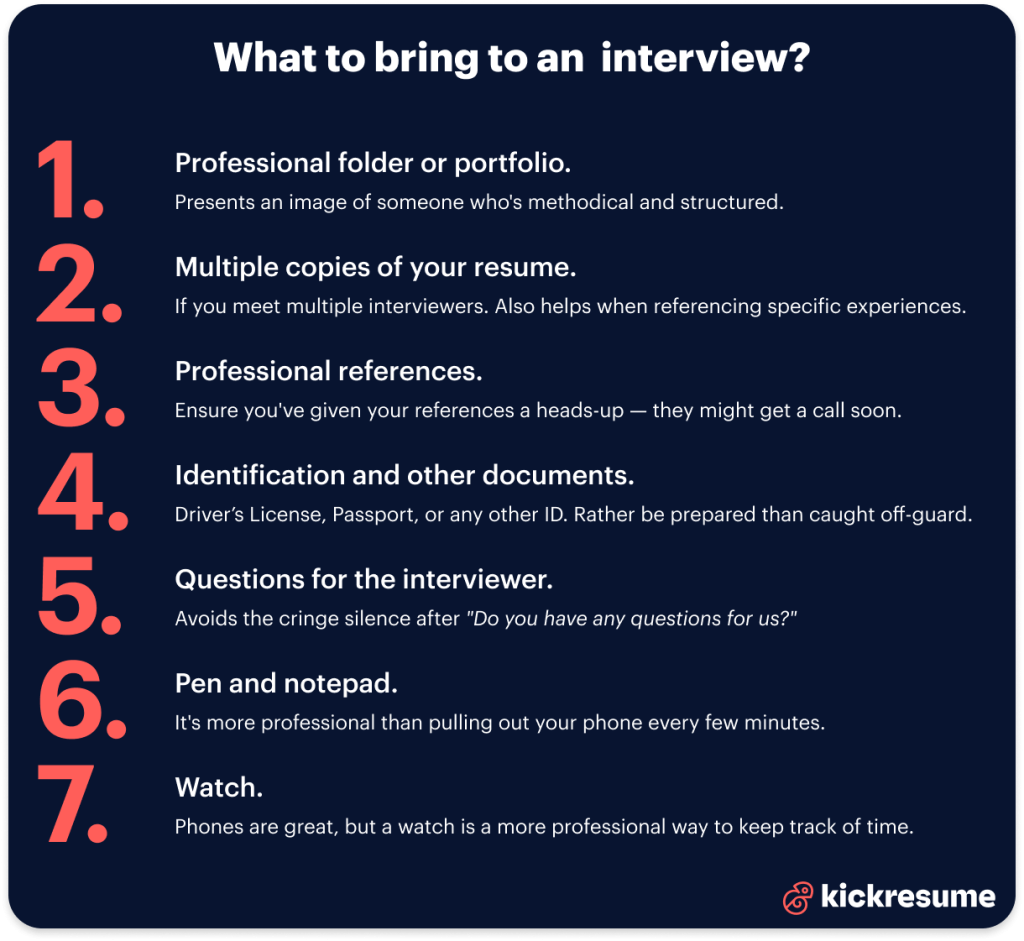 What to Bring to an Interview: The Ultimate Checklist