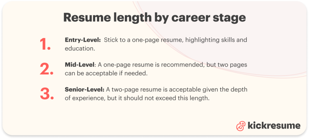 how long should a resume be