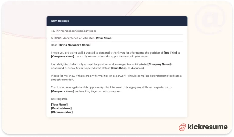 How to Accept a Job Offer Email (+5 Acceptance Email Templates)