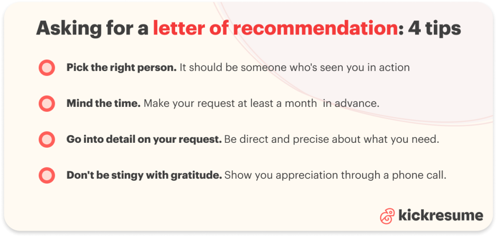 How to ask for a letter of recommendation template