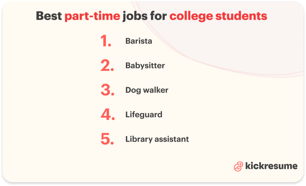 Best part-time jobs for college students