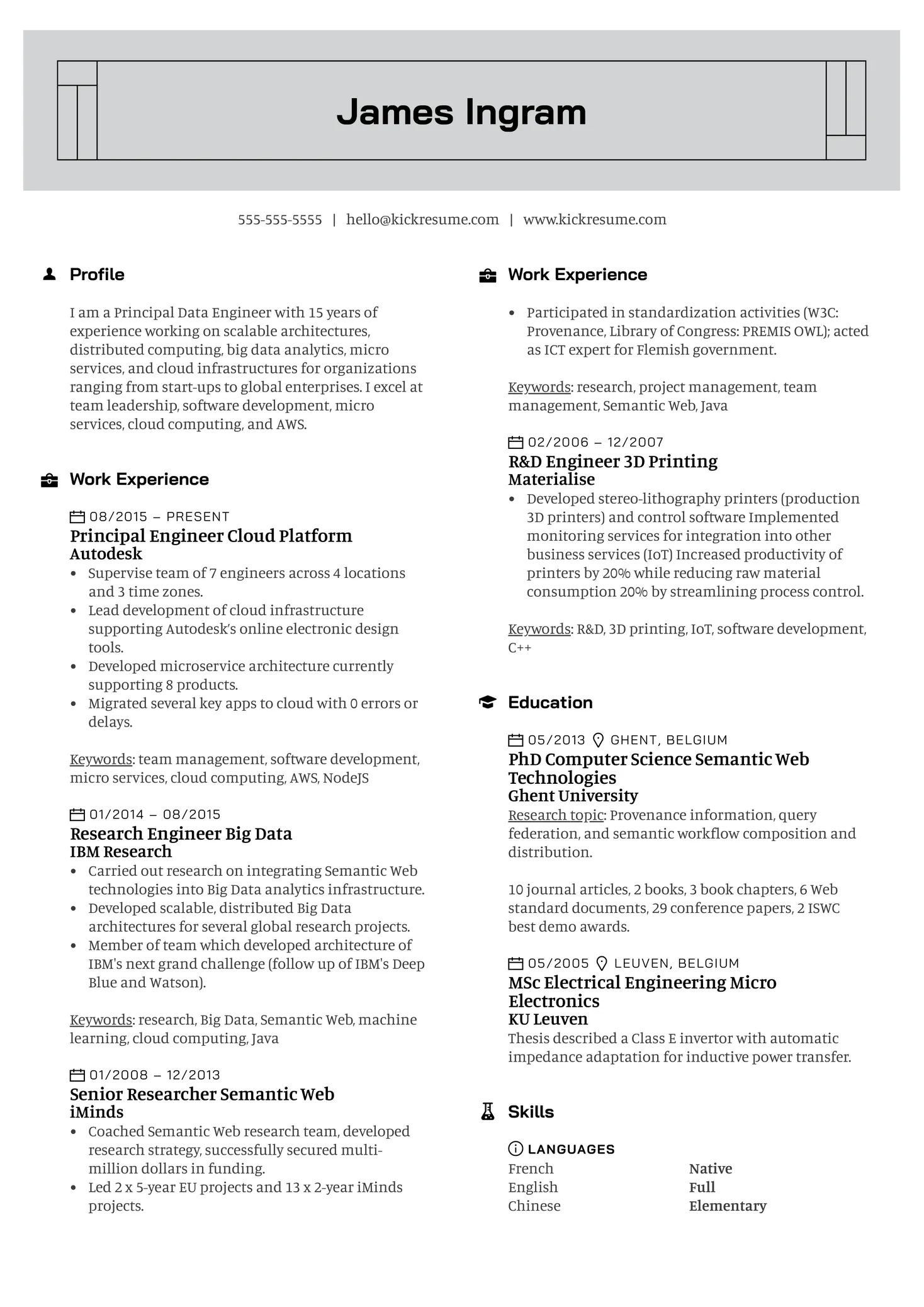 Amazon Software Development Engineer Resume Sample